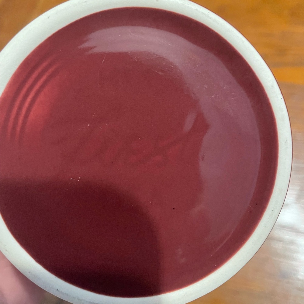 Fiesta Burgundy Ceramic Coffee Mug with Loop Handle - Picture 3 of 3